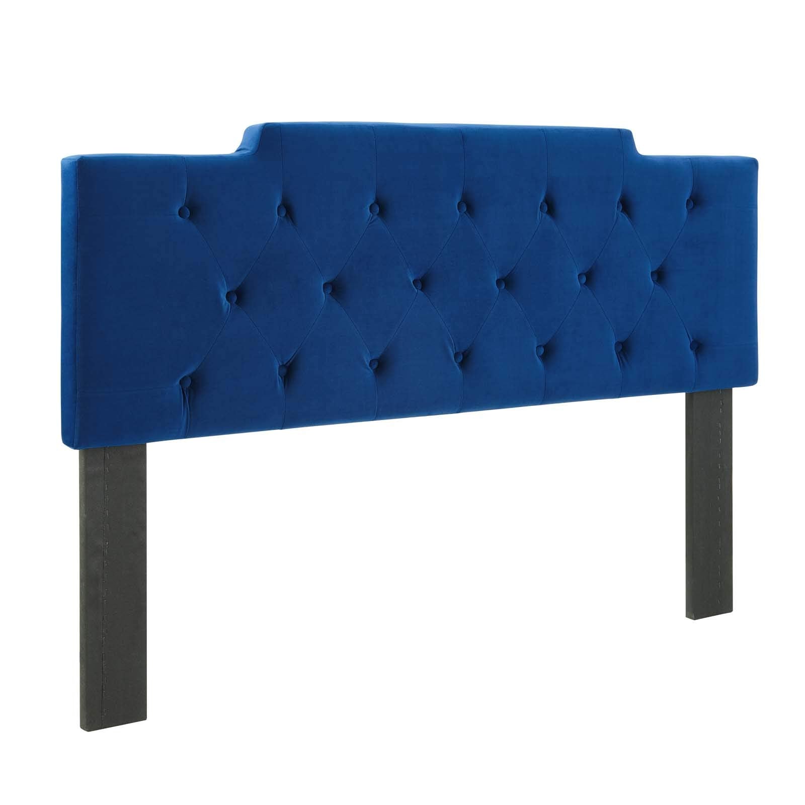 Modway Mod-6185-Nav Juliet Tufted Full/Queen Performance Velvet Headboard, Navy